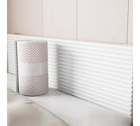 Pink Palm Stick on Headboard Panels, Anti Collision Wall Padding, Padded Self Adhesive Foam Panels for Single & Double Bed Size Bedroom/Living Room, Peel and Stick(White,30 cm x 2 m 5pcs)