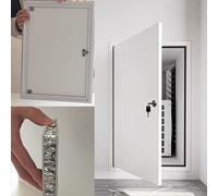 Pink Palm Wall Access Panel Insulation Cover Lockable, Sealed Soundproof Inspection Hatch for Air Condition/Water Valve/Wires, Large Metal Door White(26x42in)