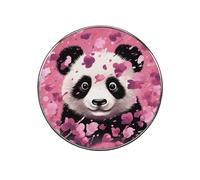 Pink Panda Cotton Fridge Sticker Funny Fridge Magnets Novelty Round Fridge Magnets Reusable for Whiteboard, Locker, Kitchen, Office- Strong Decor Magnetic Stickers