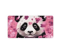 Pink Panda Cotton Keyboard Mat Large Gaming Mouse Pad, Anti-Slip Desk Mat for Desktop Desk Work/Home Writing Mat 11.8 * 23.6 Inches