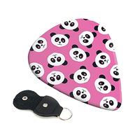 Pink Panda Cotton Printed Guitar pick Guitar Plectrums for Acoustic Guitar Electric Guitar Bass Guitar - Guitar Accessories - 6 Pack 0.96mm