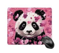 Pink Panda Cotton Square Mouse Pad Portable Computer Mousepad with Non-Slip Rubber Base 18 * 22cm Ultra-Thin Gaming Mouse Mat for Computer Laptop Office Desk Accessories