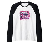 Pink Panic Emblem Statement for Adults and Kids Raglan Baseball Tee