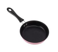 Pink Pans, Mini Pan, 12cm Ergonomic Galvanized Round Stainless Steel Non Stick Egg Pan Mini Frying Pan Frying Pan Small Mini Frying Pan For One Egg for Home (Pink)