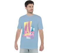 Pink Panther - Pink Panther MGM Panther Tres Pink Unisex T Shirt, Light Blue, M