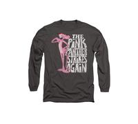 Pink Panther Strikes Again Long Sleeve T-Shirt, Charcoal Other Grey XXL