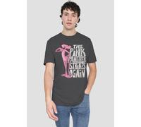 Pink Panther Strikes Again T-Shirt, Charcoal Other Grey M