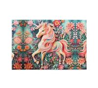 Pink Paper Cut Unicorn 1000 Piece Puzzle With Stylish Prints That Stimulates Creativity Concentration And Hands On Skills