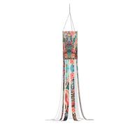 Pink Paper Cut Unicorn Pack Halloween Ghost Windsocks Flag with Lights Hanging Lights Decor for Patio Garden Party