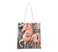 Pink Paper Cut Unicorn Totes. Lightweightcanvas, Double Handles, Stylish Women'S Tote Bag, Perfect For Shopping, Work And Everyday Carry.