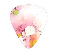 Pink Paper Cutting Art Guitar Plectrums Classical Triangle Bass Acoustic And Electric Guitar Plectrums For Guitarists 12 Pieces