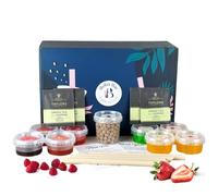 Pink Paradise Fruit Bubble Tea Kit | 4 Different Fruit Tea Flavours | 4 - Popping Boba & Jelly Toppings | Vegan & Gluten free(Serves 4) | Tapioca pearls bubble tea | Green tea bags by Boba Bar London.