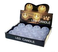 Pink Paraffin Candles 3-Pack Dynamic LED Pink Paraffin Candles(B)