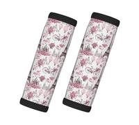 Pink Paris Street Scene Print Luggage Handle Wraps for Suitcase, Soft Travel Luggage Handle Cover Tags Identifiers for Suitcases