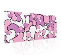 Pink Pastel Purple Mouse Pad XL Anime Cool Geometric Japanese Extended Desk Mat 80X30cm Non-Slip Rubber Base Stitched Edge Large Mousepad for Desk Gaming Laptop Desktop,31.5×11.8 Inch