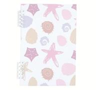 Pink Pastel Seashell Journal Notebook, A5 Notebook for School 60 Pages, Lined College Notebooks, Journal for Men Journals Writing Grad School Essentials Man Daily