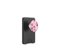 Pink Paw Tracks Sketchy Animal Paws Pattern PopSockets PopWallet for MagSafe