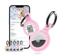(Pink) PawView AirTag Holder & AirTag Keyring