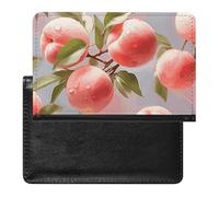 Pink Peach Passport Holder Unisex-adult Waterproof Travel Passport Cover Wallet Card Case Documents Organizer Protector Holder