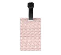 Pink Peach Pattern Print Luggage Tags Easy-to-Identify Suitcases Labels Cruises Air Travel Everyday Use