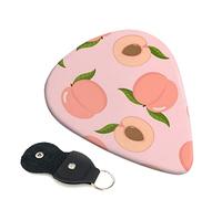 Pink Peach Pattern Printed Guitar pick Guitar Plectrums for Acoustic Guitar Electric Guitar Bass Guitar - Guitar Accessories - 6 Pack 0.71mm