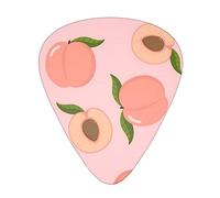Pink Peach Pattern Printed Guitar Picks Personalized Guitar Plectrums 12 Pcs For Acoustic Guitar Electric Guitar And Bass Bulk Guitar Pick One Size