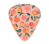 Pink Peach Pattern Seamless Pattern 1 Guitar Picks Set-Premium Abs Material,Various Thicknesses-Enhance Your Playing Experience