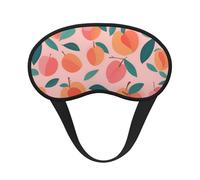 Pink Peach Pattern Seamless Pattern Print Black Out Eye Mask for Sleeping Airplane, Sleep Mask Polyester for Home and Travel