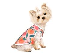 Pink Peach Pattern Seamless Pattern Print Dog Shirt Summer Pet T-Shirts Stretchy Cats Dogs Tee Shirt Sleeveless Tank Top Dog Vest