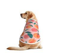 Pink Peach Pattern Seamless Pattern Print Dog Shirts for Pet, Soft Breathable Vest Lightweight Stretchy Pet T-Shirt for Medium Dog