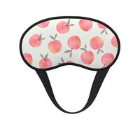 Pink Peach Print Soft Washable Comfort Eye Mask for Sleeping Travel Home Hotel Airplane Camping