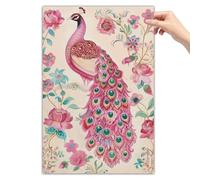 Pink Peacocks Gorgeous Animals Bird Aesthetic Flower Poster Canvas Wall Art Posters & Prints Pictures Wall Decor Aesthetic for Living Room Bedroom Decor for Mens Women Framed Unframed 12x18inch(30x45c
