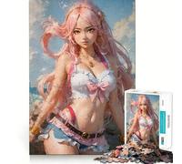 Pink Pearl of Seven Seas Jigsaw Puzzles for Adults 1000 Pieces Clear Logic Toy Quiet Hobby Perfect Cut Stylish Gift (38x26cm)
