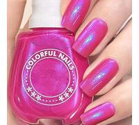 Pink Pearl Shell Nail Polish - Chameleon Mermaid Varnish with Aurora Pearl Effect - Quick Dry, Long-Lasting & UV-Free - Glimmering Pink Shimmer for Stunning Nails