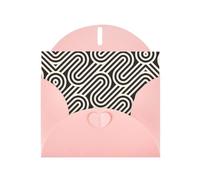Pink Pearlescent Paper Holiday Cards 4"x6" YYHHAOFA Black curved texture Pattern Greeting Cards for Christmas, Birthday, Wedding Anniversary & Party Invitations