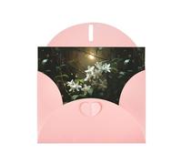 Pink Pearlescent Paper Holiday Cards 4"x6" YYHHAOFA Blip in the Moonlight Pattern Greeting Cards for Christmas, Birthday, Wedding Anniversary & Party Invitations