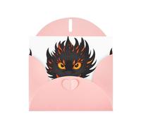 Pink Pearlescent Paper Holiday Cards 4"x6" YYHHAOFA Flaming monster Pattern Greeting Cards for Christmas, Birthday, Wedding Anniversary & Party Invitations