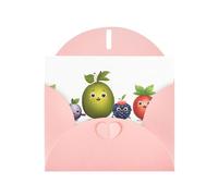 Pink Pearlescent Paper Holiday Cards 4"x6" YYHHAOFA Happy fruit star Pattern Greeting Cards for Christmas, Birthday, Wedding Anniversary & Party Invitations