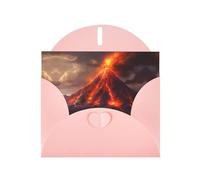 Pink Pearlescent Paper Holiday Cards 4"x6" YYHHAOFA Volcano Pattern Greeting Cards for Christmas, Birthday, Wedding Anniversary & Party Invitations