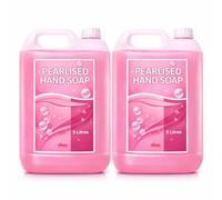 Pink Pearlised Hand Soap 5L - Professional Liquid Hand Wash Refill, Moisturising & Creamy Lather, Bulk Soap for Offices, Hospitality & Public Washrooms (5L, 2 Pack)