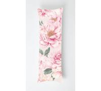 Pink Peony Body Pillow Case Cover 40x120cm, Long Backrest Cushion pillow Protector with Zipper, Decorative Bedding Pillowcase, Soft body pillow cover for Couch Bedroom Fashion
