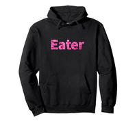 Pink Peony Floral Eater Botanical Typography Design Pullover Hoodie
