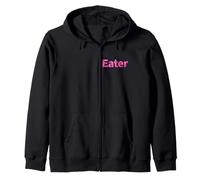 Pink Peony Floral Eater Botanical Typography Design Zip Hoodie