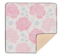 Pink Peony Flowers Cute Foldable mat for Baby to Play on Floor for Indoor Outdoor Portable foldablravel Play Mat for Baby Kids Toddlers Infants, 50'' x 50''de actividades para