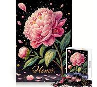 Pink Peony Honor in Full Bloom 1000 Piece Jigsaw Puzzle for Adults Smart Reason Toy Home Enjoy Sharp Edge Santa Wish Item (38x52cm)