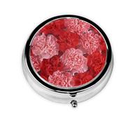 Pink Peony This Small, Round, Three-Compartment Travel Pill Box is Perfect for Storing Daily medications, Vitamins, and on-The-go.