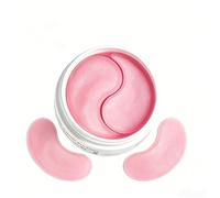 Pink Peptide Collagen Hydrogel Eye Patches, Firming and Depuffing Under Eye Masks for Puffy Eyes, Dark Circles, Eye Bags, Wrinkles and Fine Lines, Korean Skincare with Niacinamide Caffeine, 60 Patches