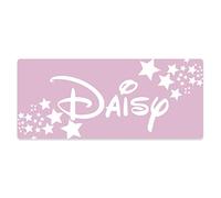 Pink Personalised Disney Name Door Sign - Sticky Pads | Printed Metal Wall Sign Plaque