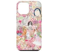 Pink Pet Garden Collage Cute Puppy Cat Bow Floral Aesthetic Case for iPhone 12 Pro Max