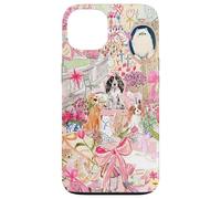Pink Pet Garden Collage Cute Puppy Cat Bow Floral Aesthetic Case for iPhone 13